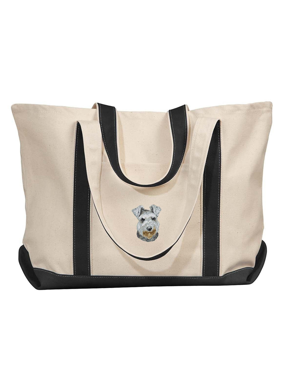 Miniature Schnauzer Embroidered Tote Bag