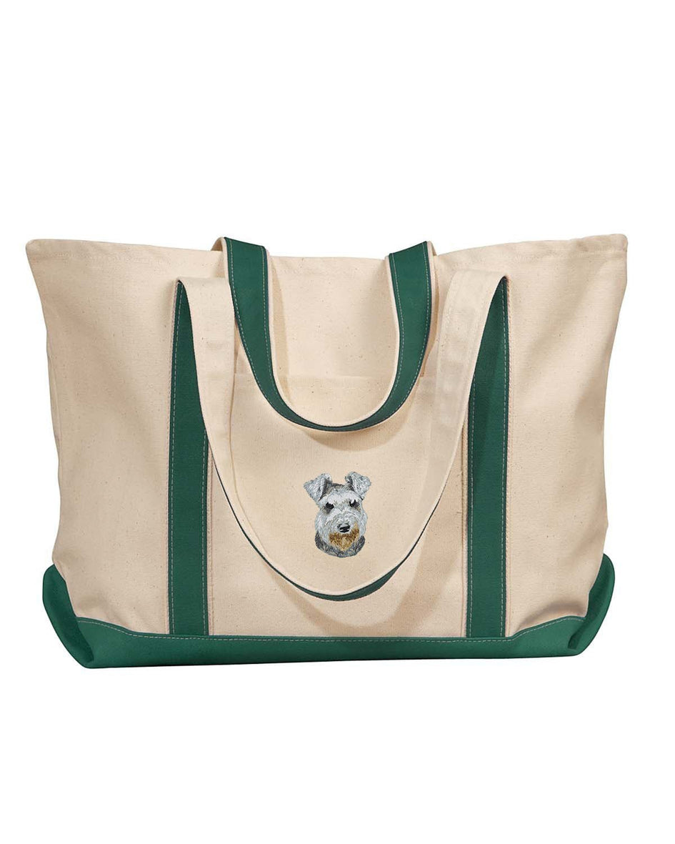 Miniature Schnauzer Embroidered Tote Bag