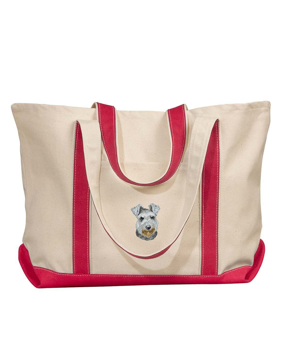 Miniature Schnauzer Embroidered Tote Bag