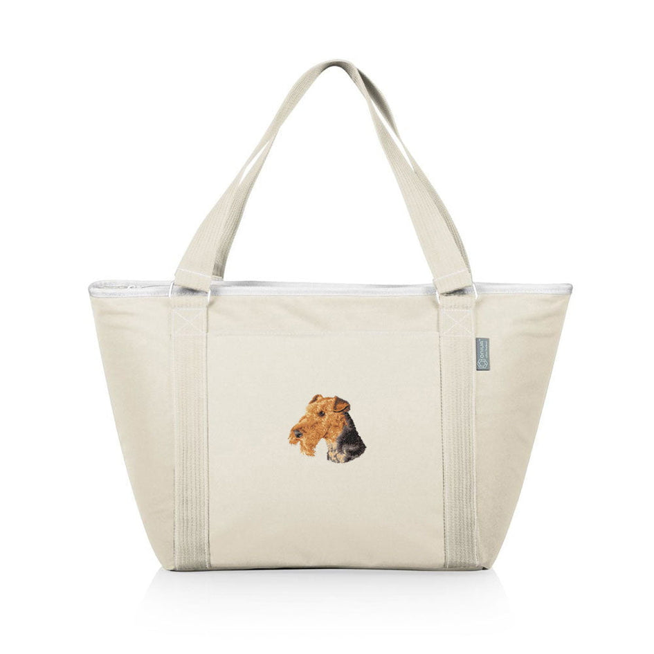 Airedale Terrier Embroidered Topanga Cooler Tote Bag
