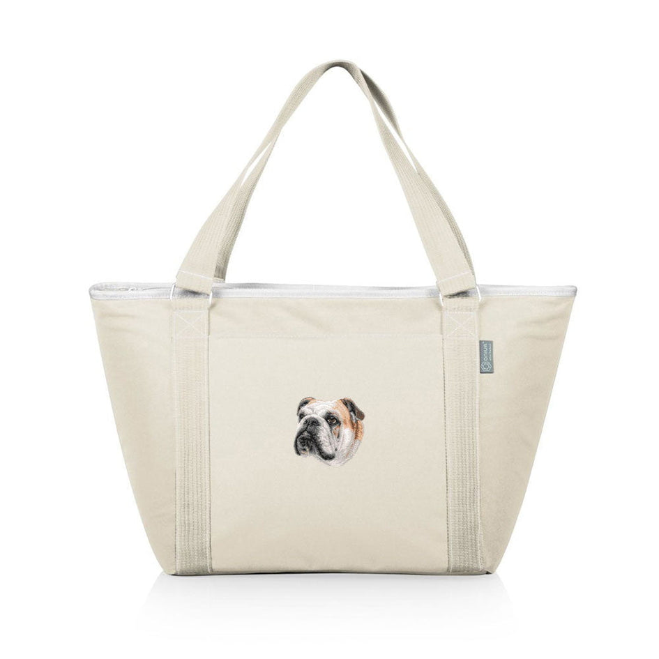 Bulldog Embroidered Topanga Cooler Tote Bag