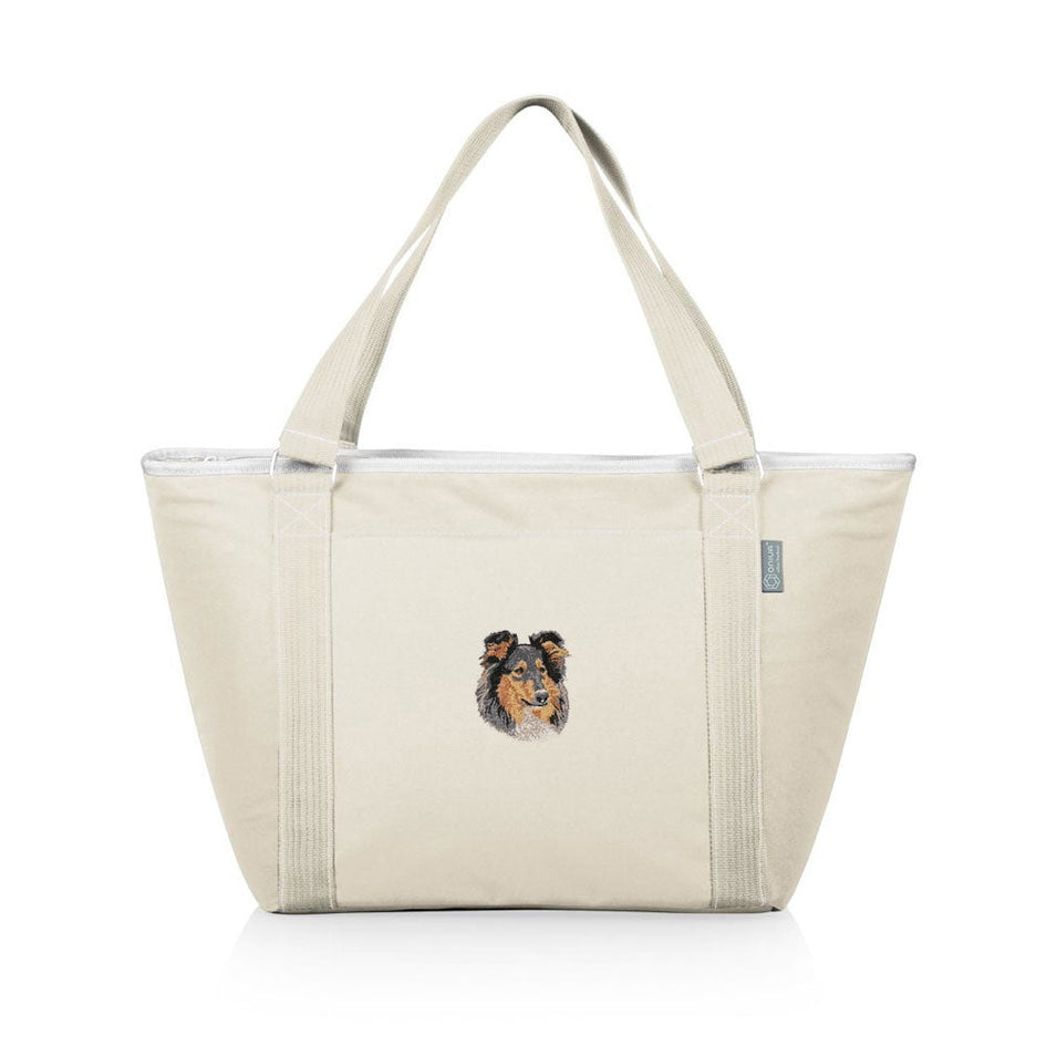 Collie Embroidered Topanga Cooler Tote Bag
