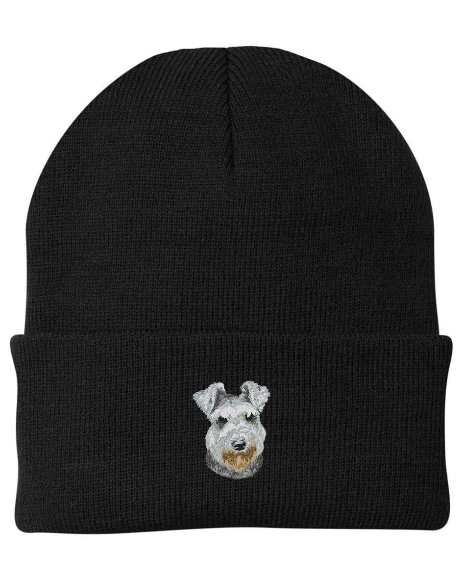 Miniature Schnauzer Embroidered Beanies