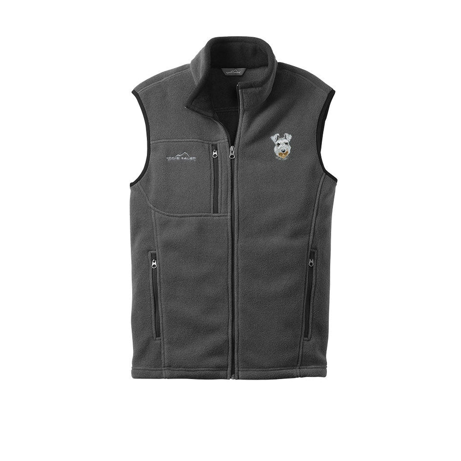 Miniature Schnauzer Embroidered Mens Fleece Vest