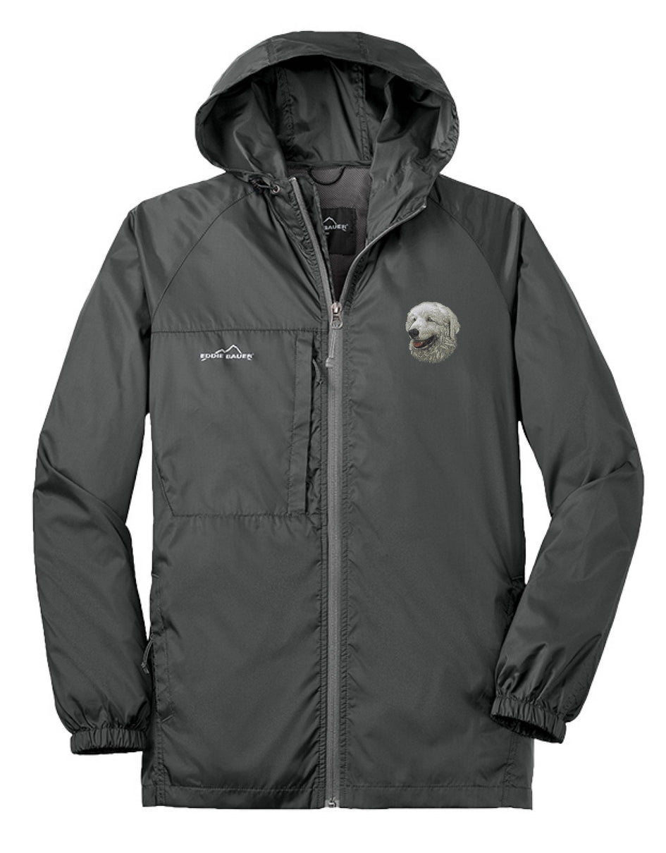 Kuvasz Embroidered Mens Eddie Bauer Packable Wind Jacket