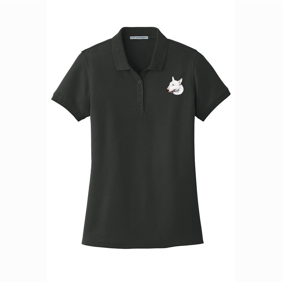 Bull Terrier Embroidered Women's Short Sleeve Polos