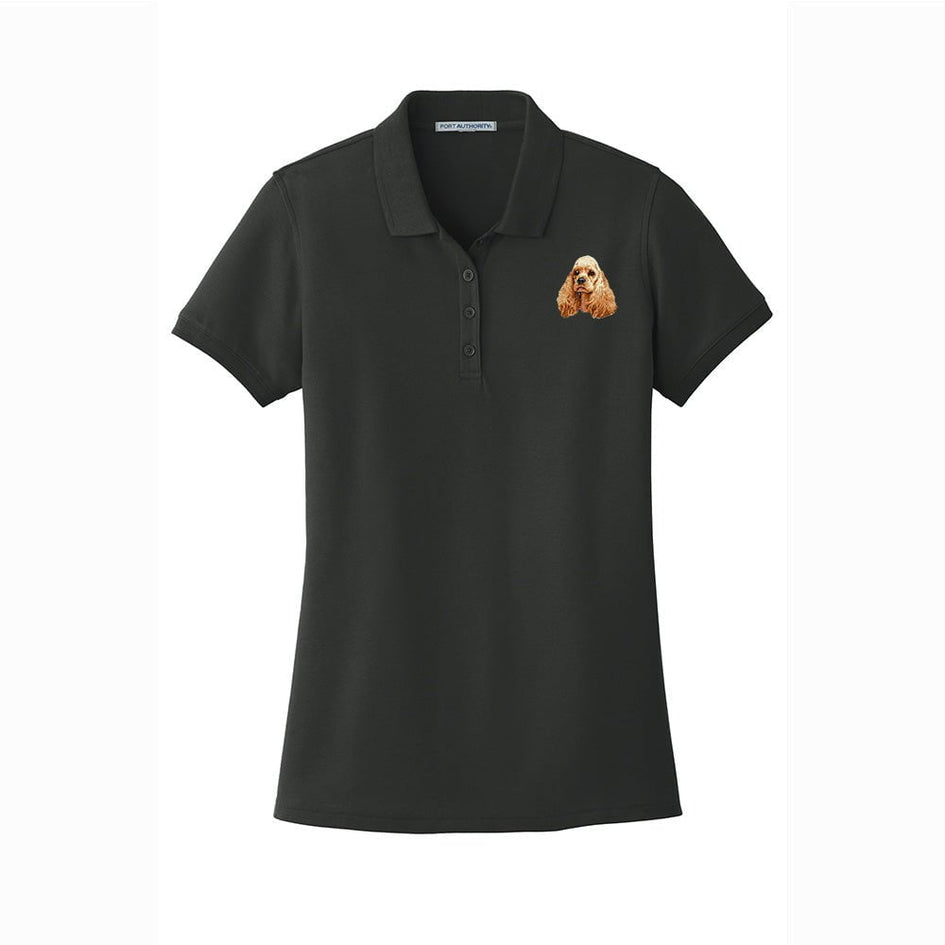 Cocker Spaniel Embroidered Women's Short Sleeve Polos