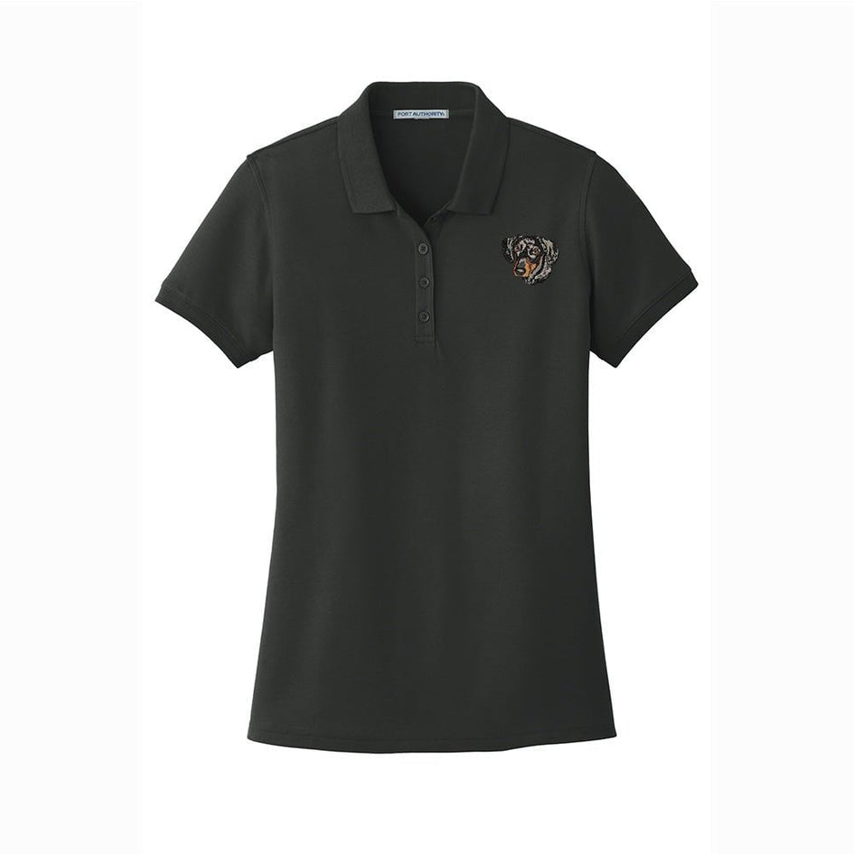 Dachshund, Smooth, Embroidered Women's Short Sleeve Polos