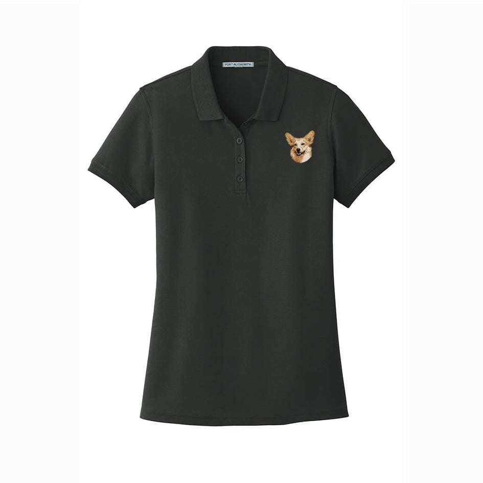 Pembroke Welsh Corgi Embroidered Women's Short Sleeve Polos