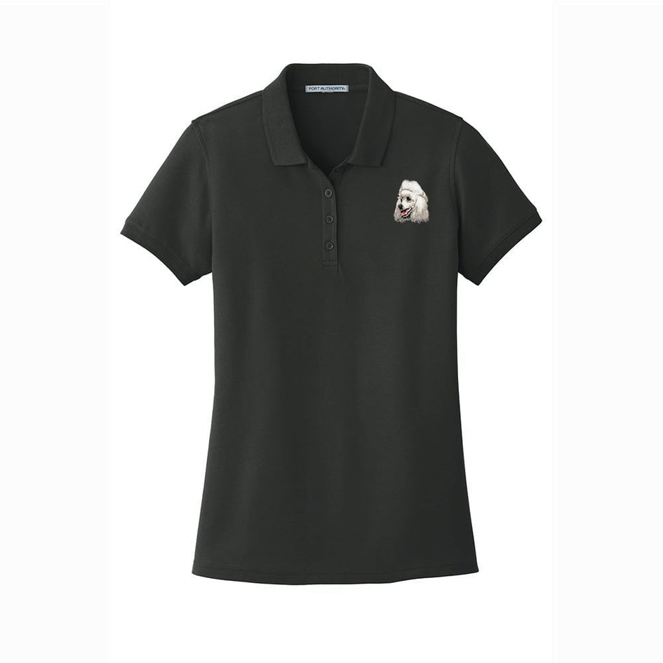 Poodle Embroidered Women's Short Sleeve Polos