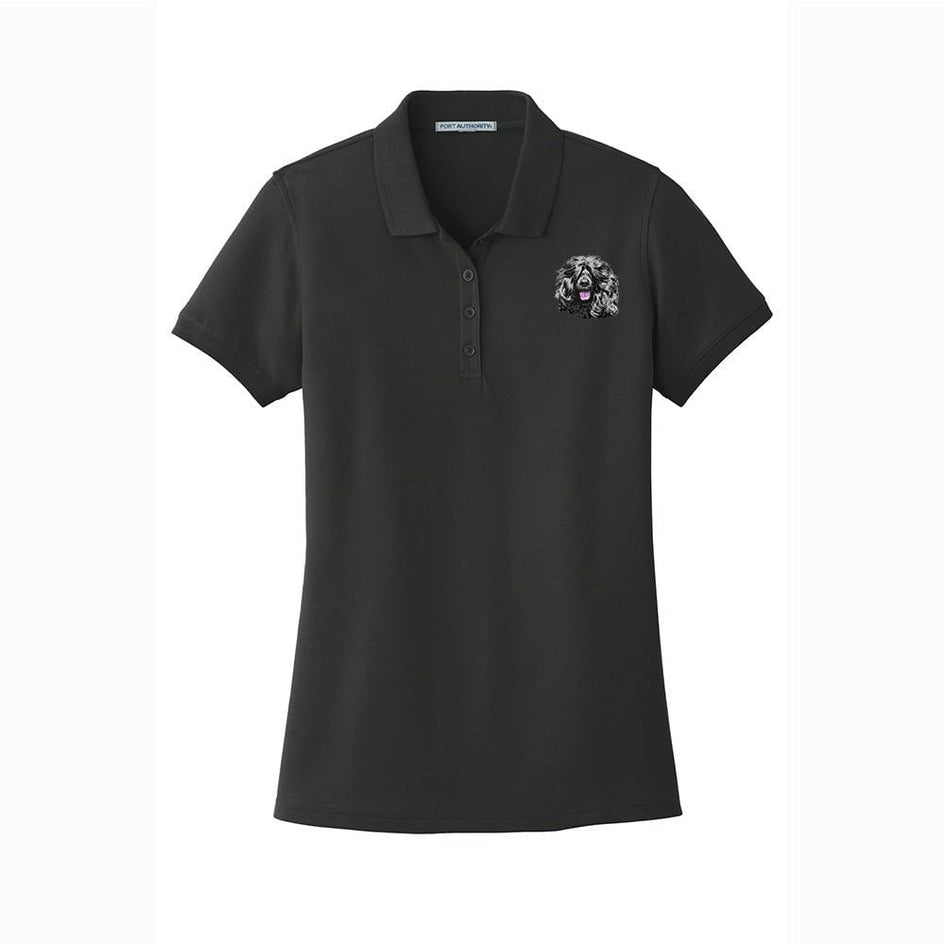 Portuguese Water Dog Embroidered Women's Short Sleeve Polos