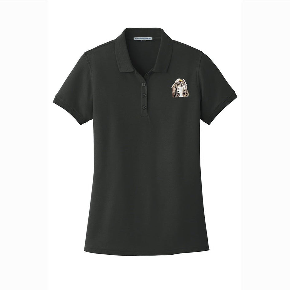 Shih Tzu Embroidered Women's Short Sleeve Polos