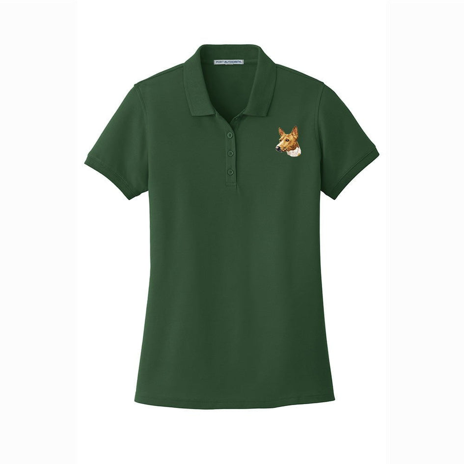 Basenji Embroidered Women's Short Sleeve Polos