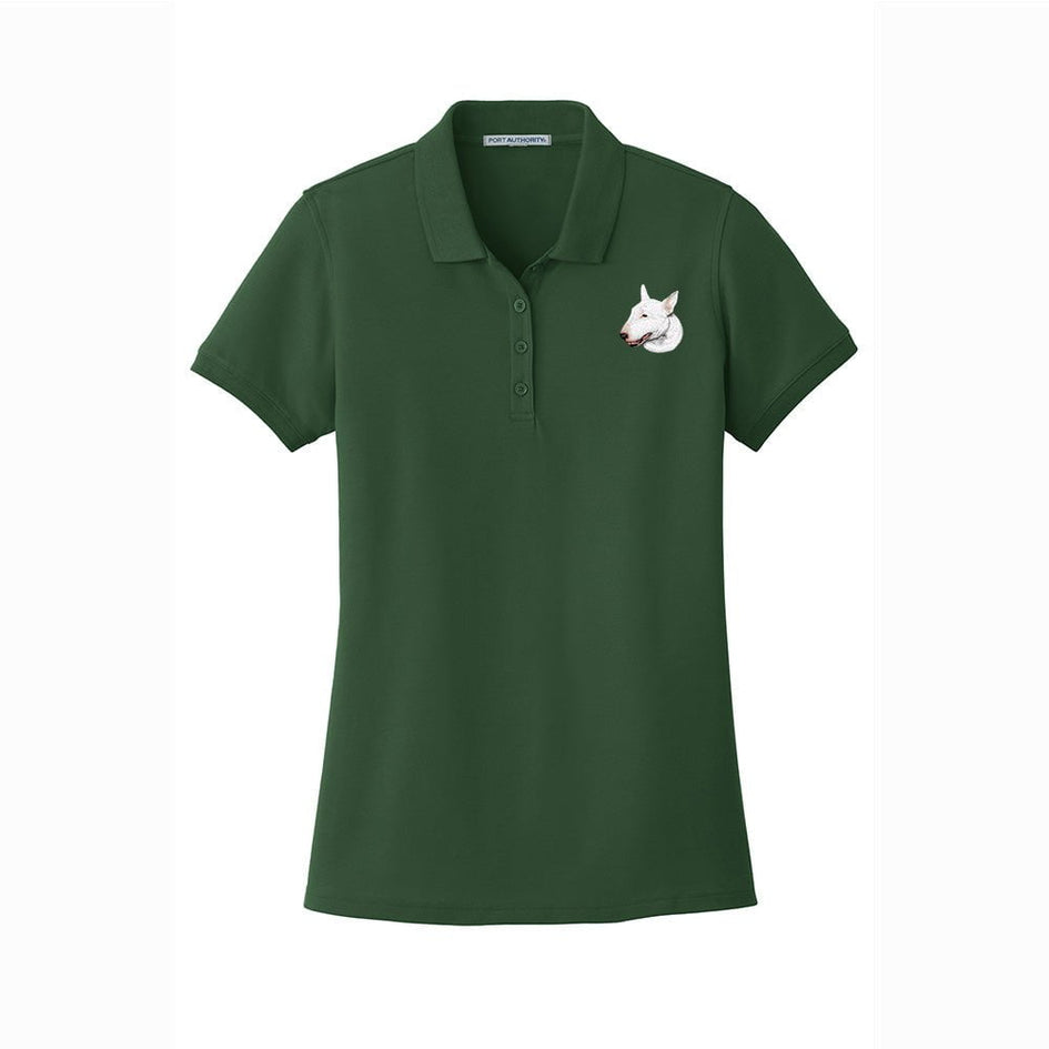 Bull Terrier Embroidered Women's Short Sleeve Polos