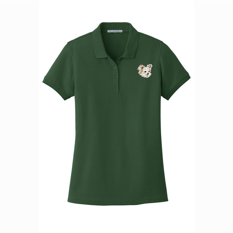 Chihuahua Embroidered Women's Short Sleeve Polos