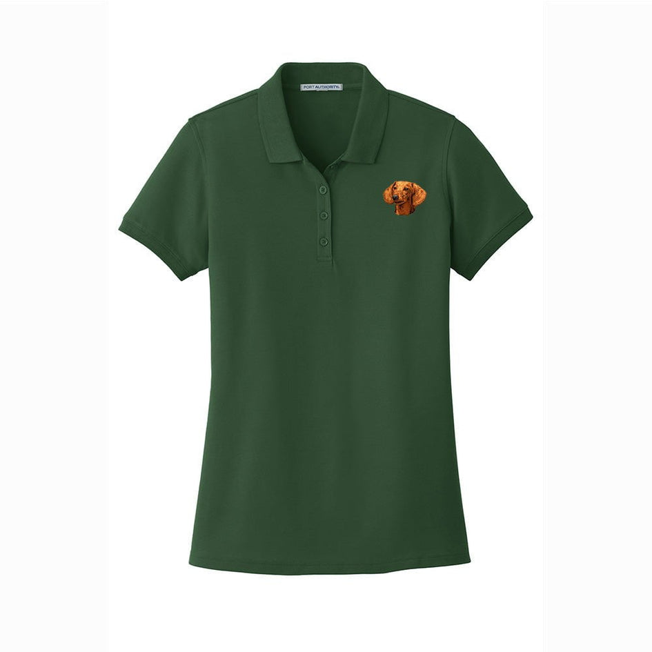 Dachshund, Smooth, Embroidered Women's Short Sleeve Polos