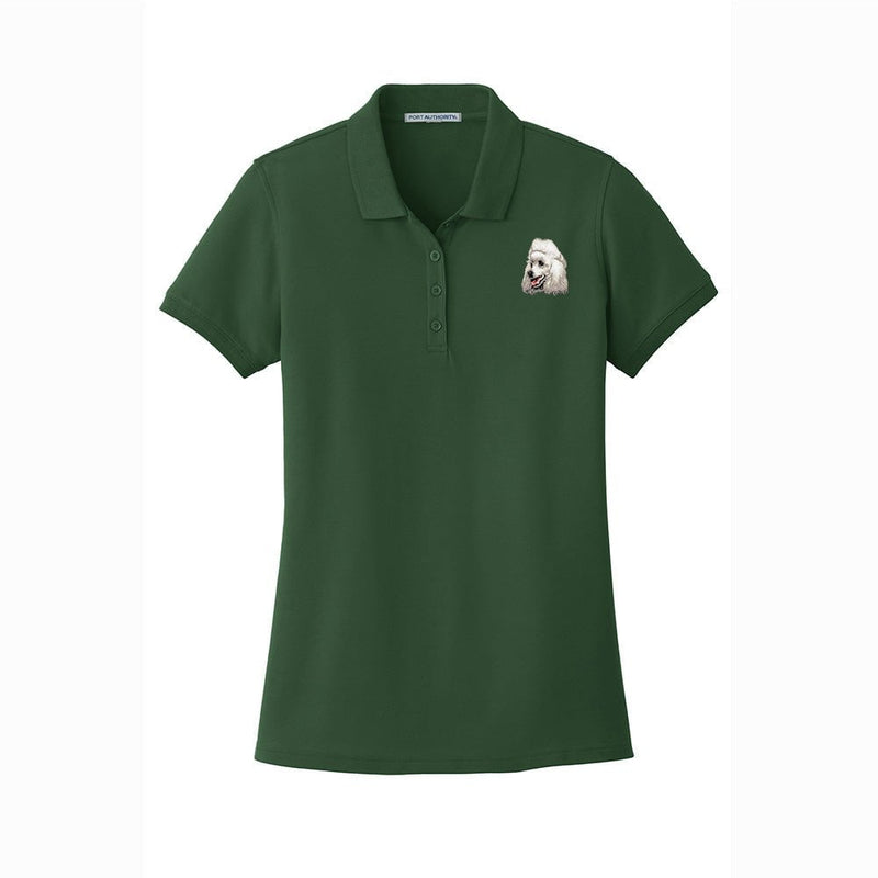 Poodle Embroidered Women's Short Sleeve Polos