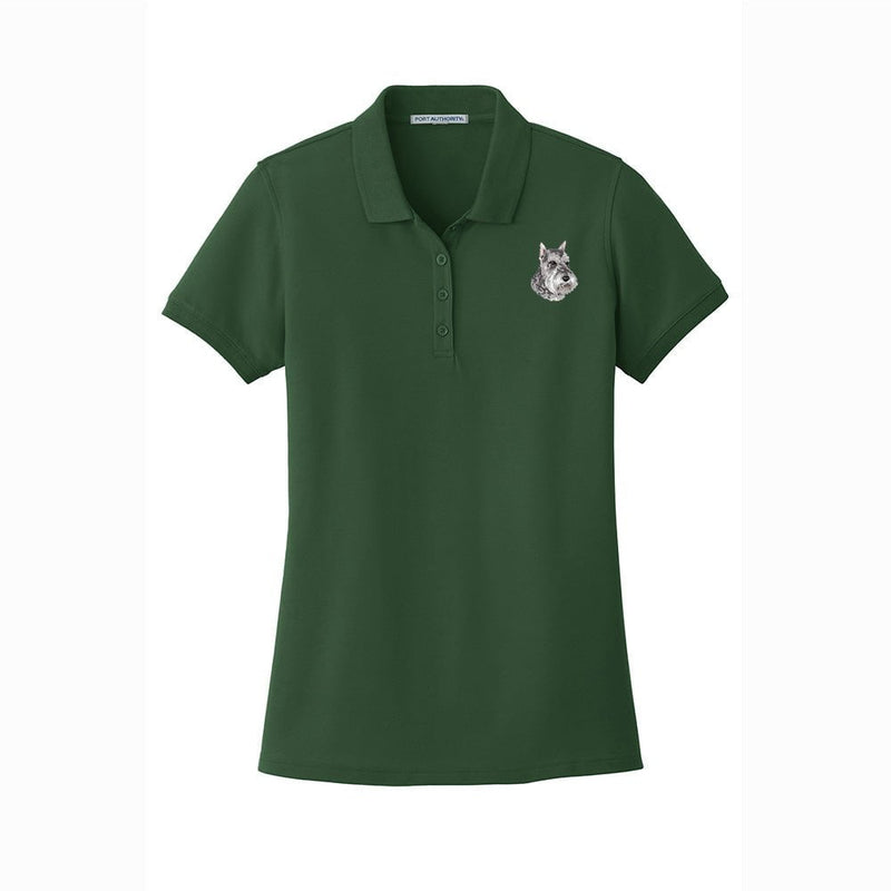 Schnauzer Embroidered Women's Short Sleeve Polo