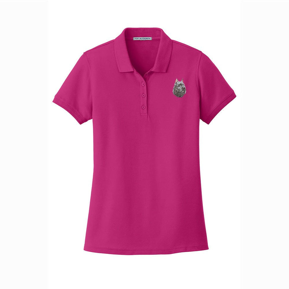 Bouvier des Flandres Embroidered Women's Short Sleeve Polos