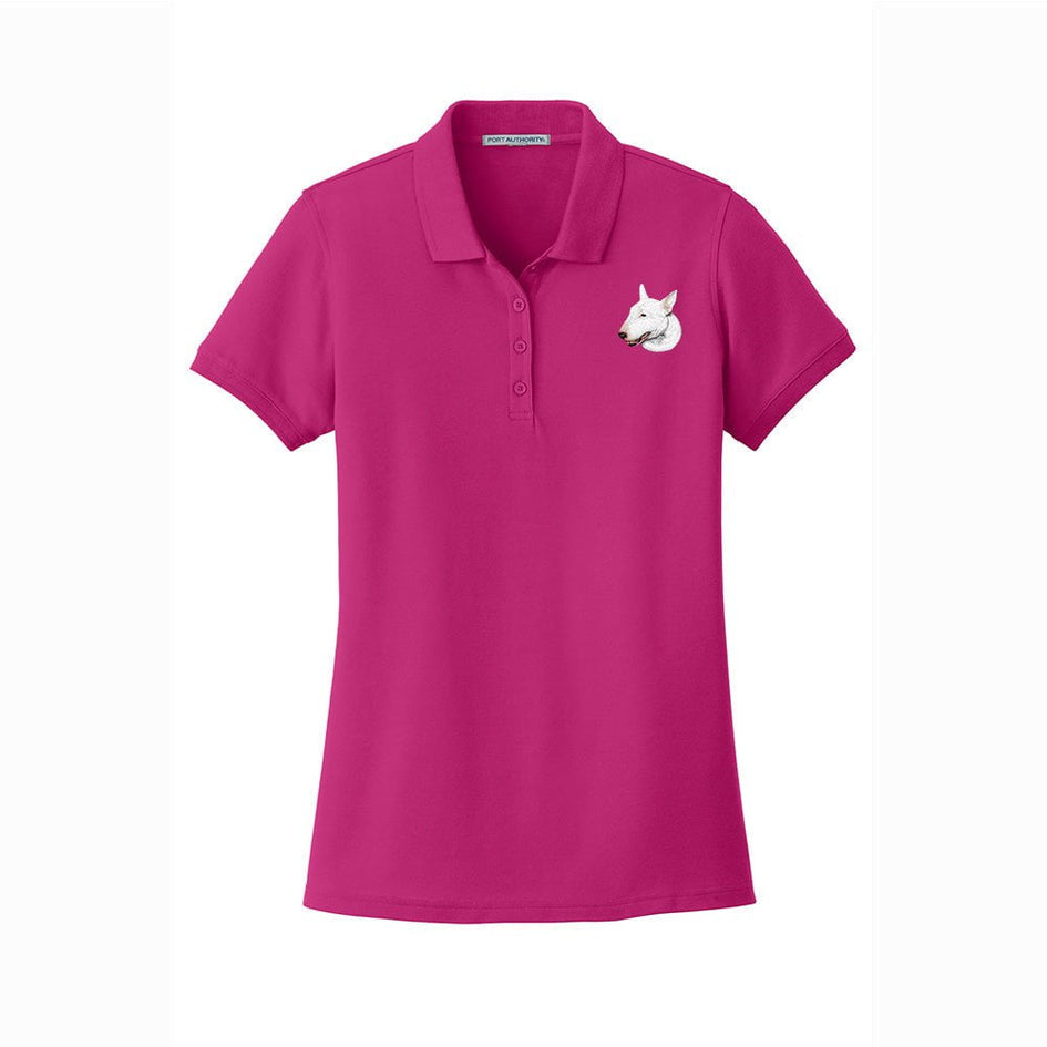 Bull Terrier Embroidered Women's Short Sleeve Polos