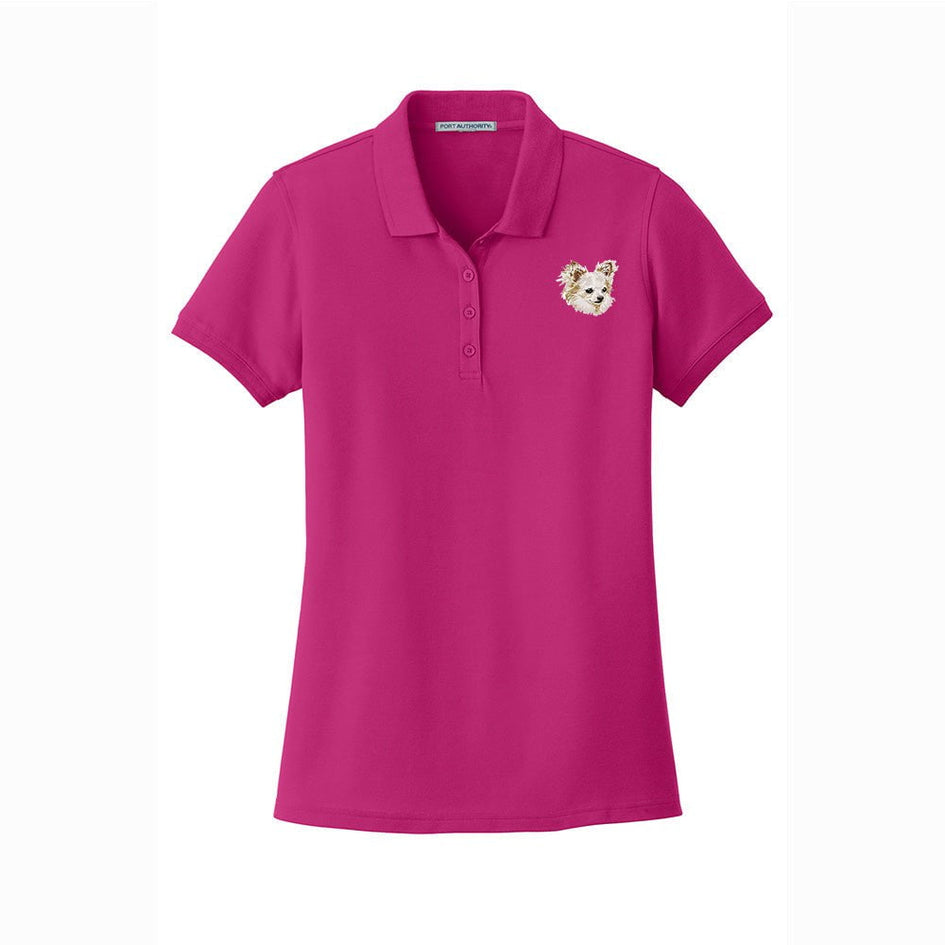 Chihuahua Embroidered Women's Short Sleeve Polos