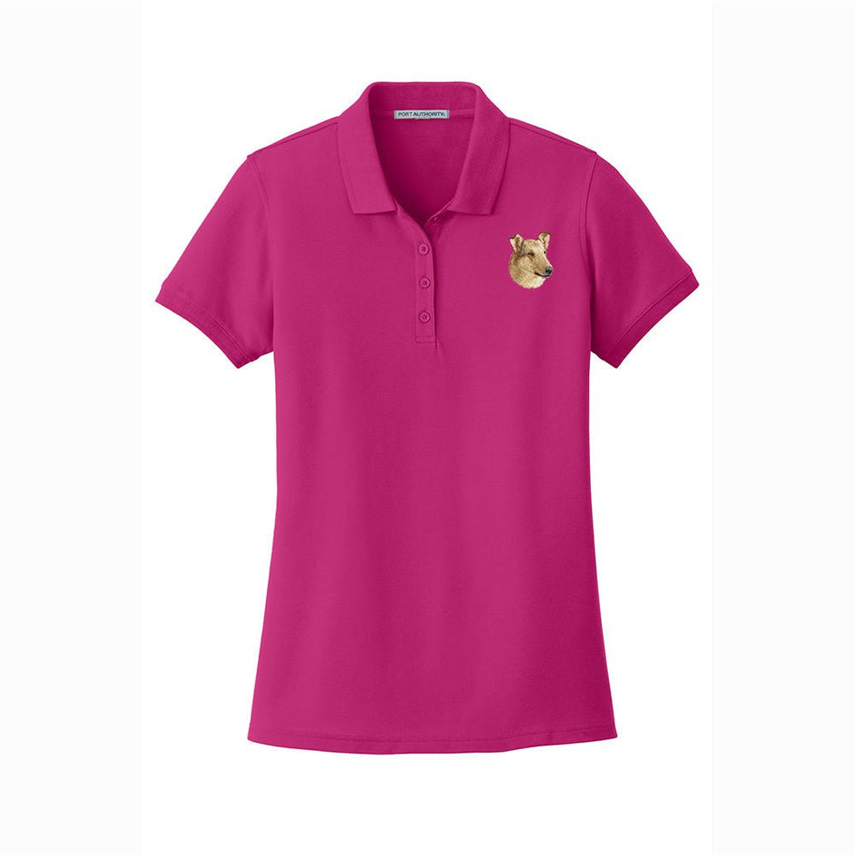 Smooth Collie Embroidered Women's Short Sleeve Polos