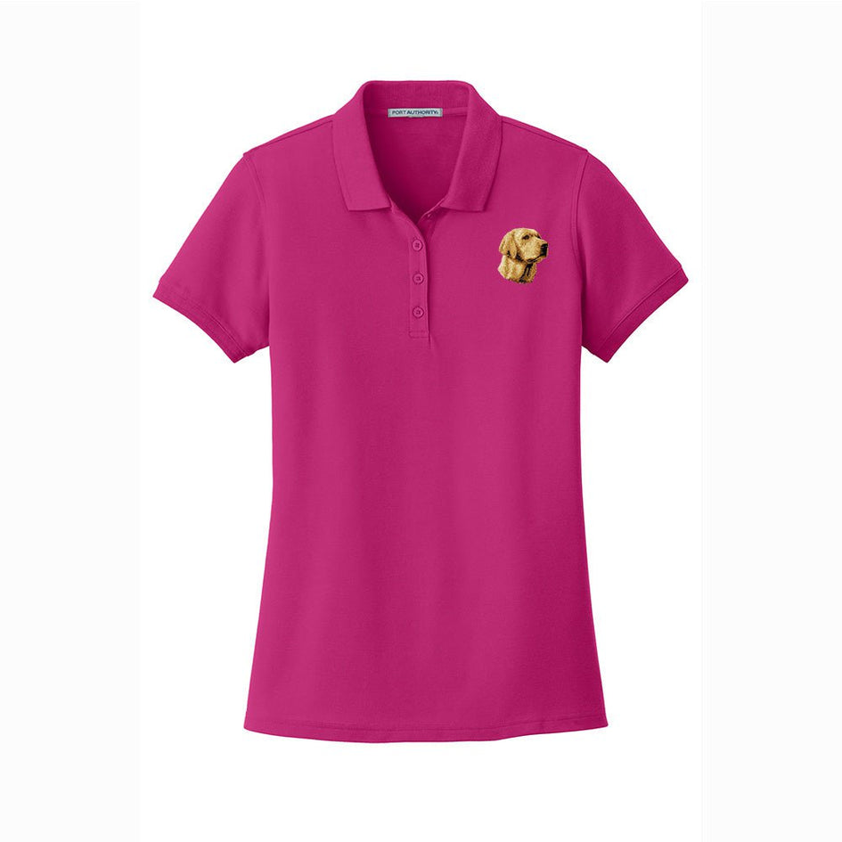 Labrador Retriever Embroidered Women's Short Sleeve Polos