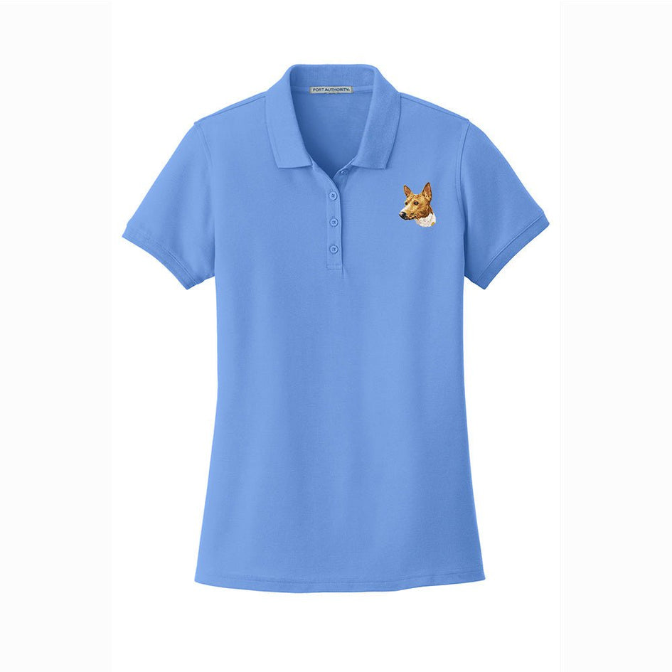 Basenji Embroidered Women's Short Sleeve Polos