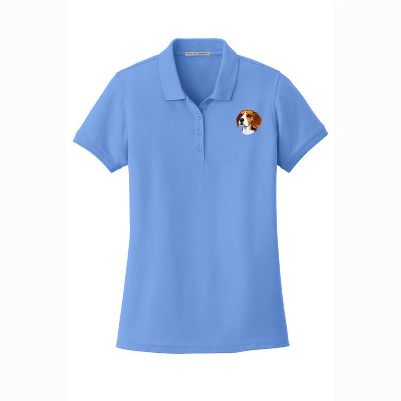 Beagle Embroidered Women's Short Sleeve Polos