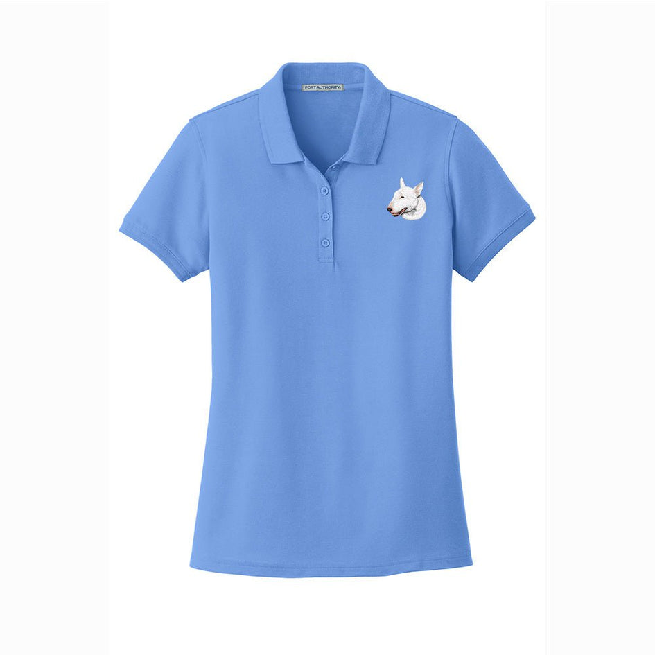 Bull Terrier Embroidered Women's Short Sleeve Polos