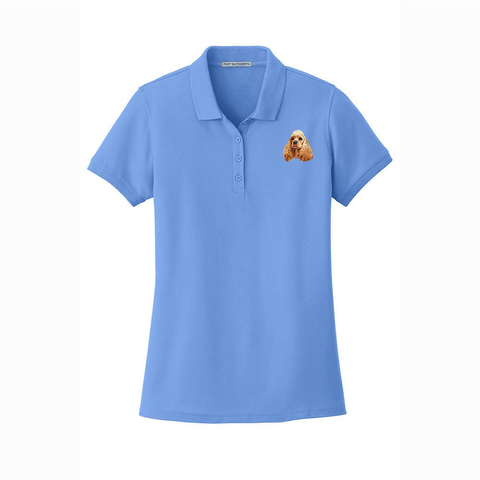 Cocker Spaniel Embroidered Women's Short Sleeve Polos