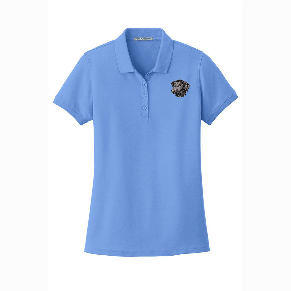 Curly-Coated Retriever Embroidered Women's Short Sleeve Polos