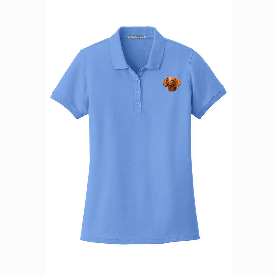 Dachshund, Smooth, Embroidered Women's Short Sleeve Polos