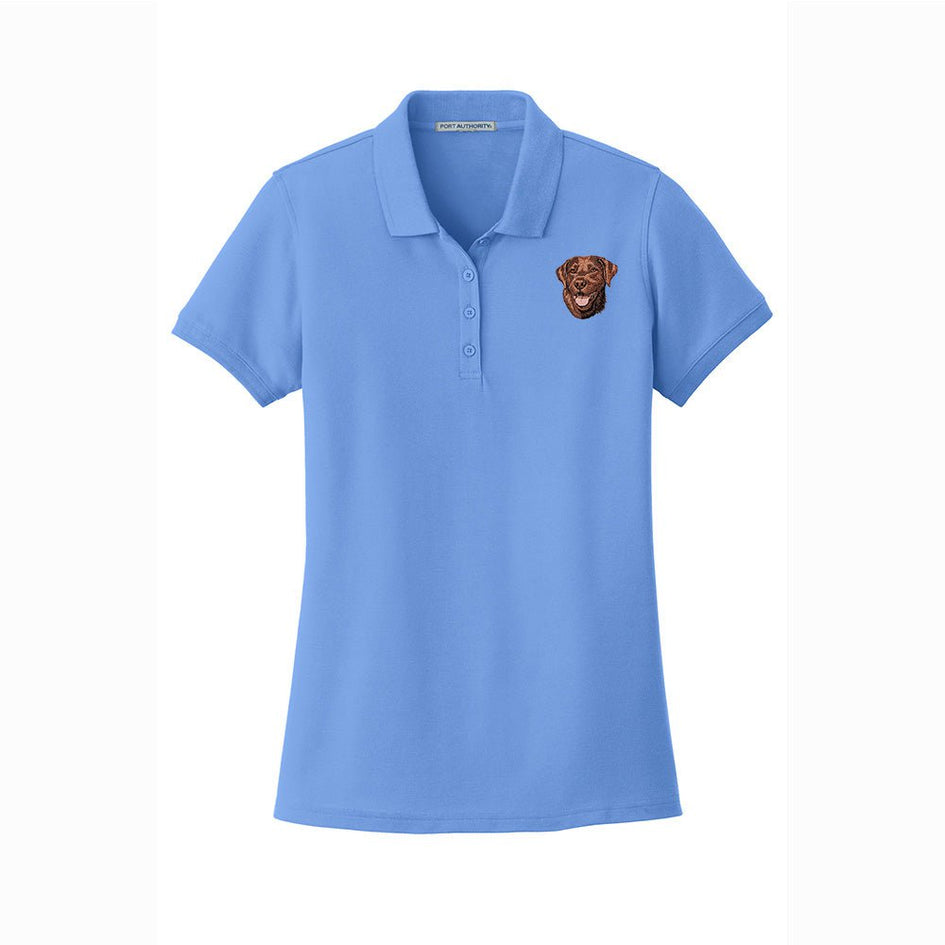 Labrador Retriever Embroidered Women's Short Sleeve Polos