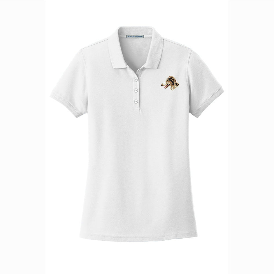 Borzoi Embroidered Women's Short Sleeve Polos