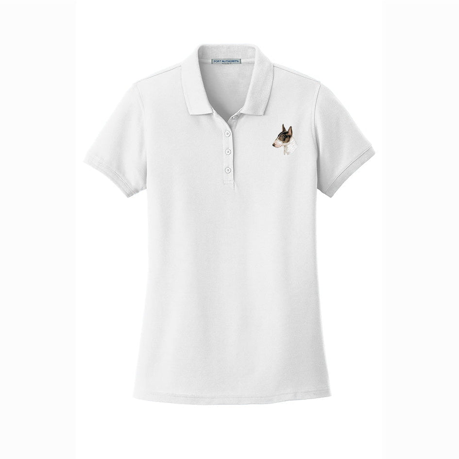 Bull Terrier Embroidered Women's Short Sleeve Polos