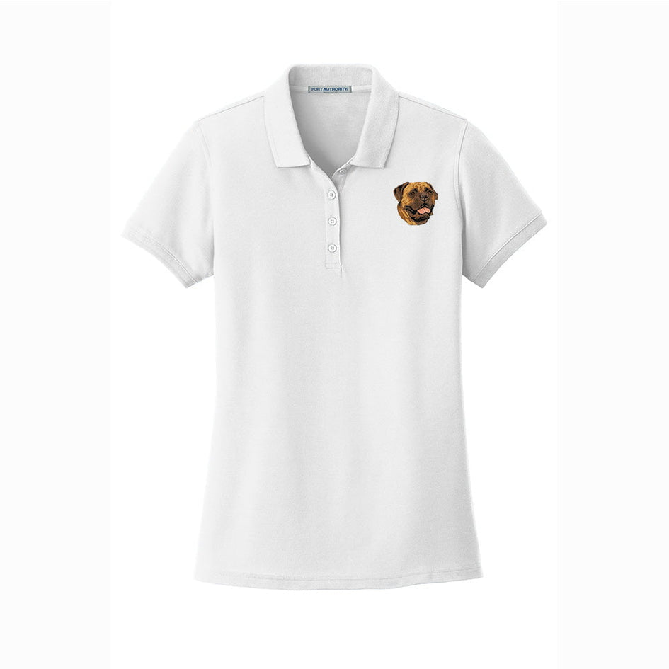 Bullmastiff Embroidered Women's Short Sleeve Polos