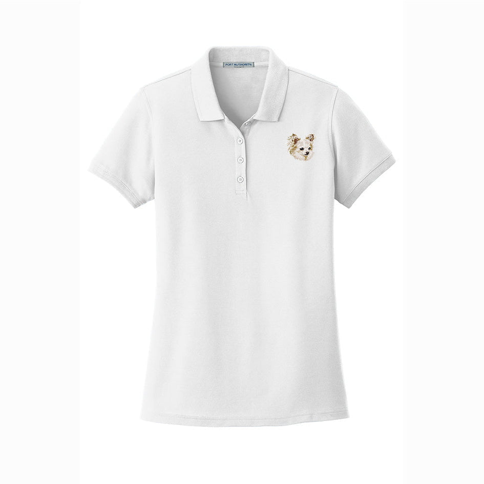 Chihuahua Embroidered Women's Short Sleeve Polos