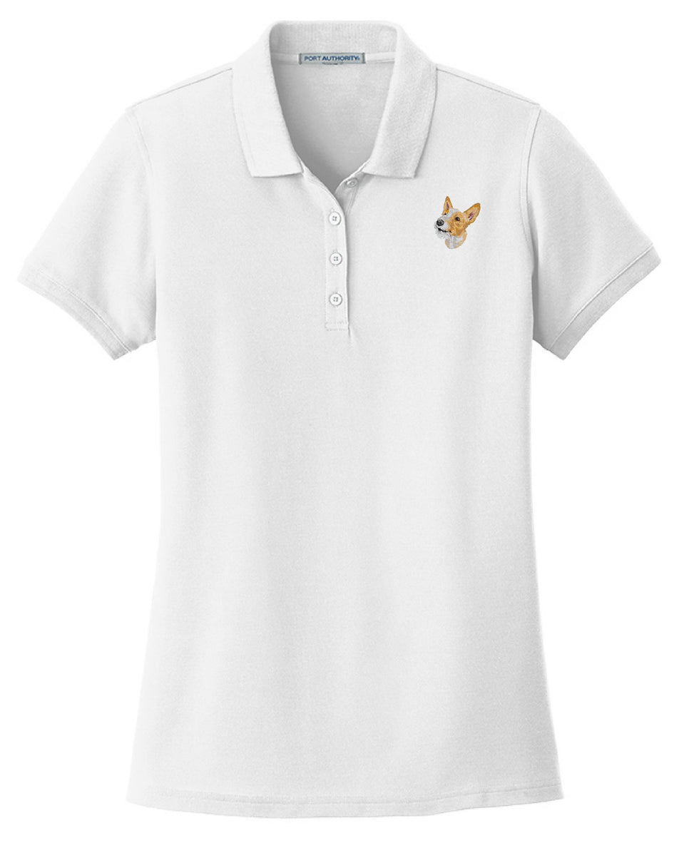 Portuguese Podengo Embroidered Women's Short Sleeve Polo