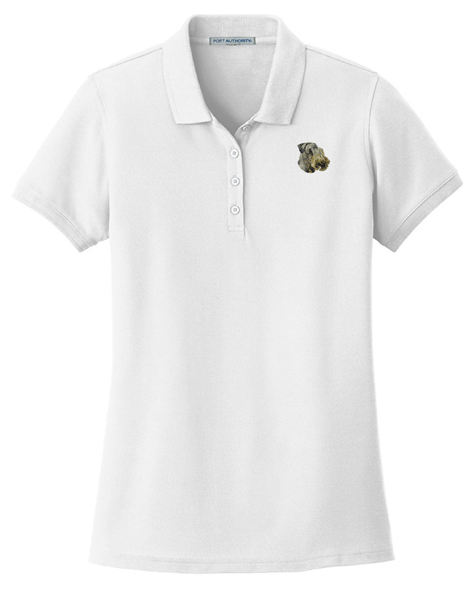 Cesky Terrier Embroidered Women's Short Sleeve Polo