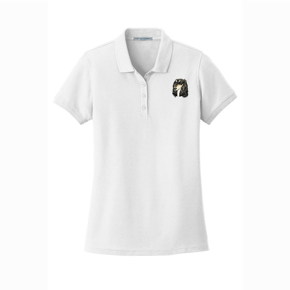 Saluki Embroidered Women's Short Sleeve Polos