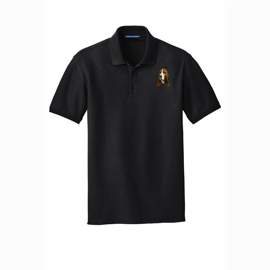 Basset Hound Embroidered Men's Short Sleeve Polo