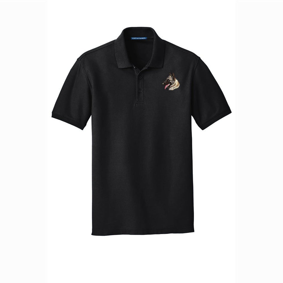 Belgian Malinois Embroidered Men's Short Sleeve Polo