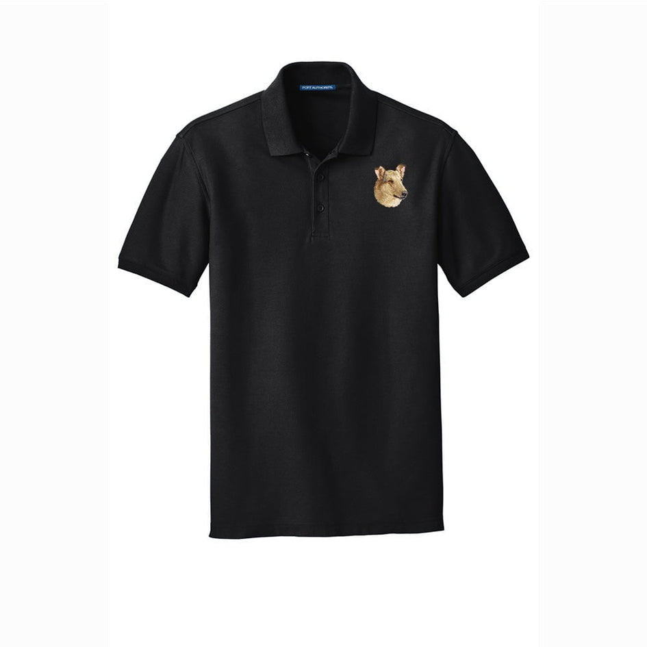 Smooth Collie Embroidered Men's Short Sleeve Polo