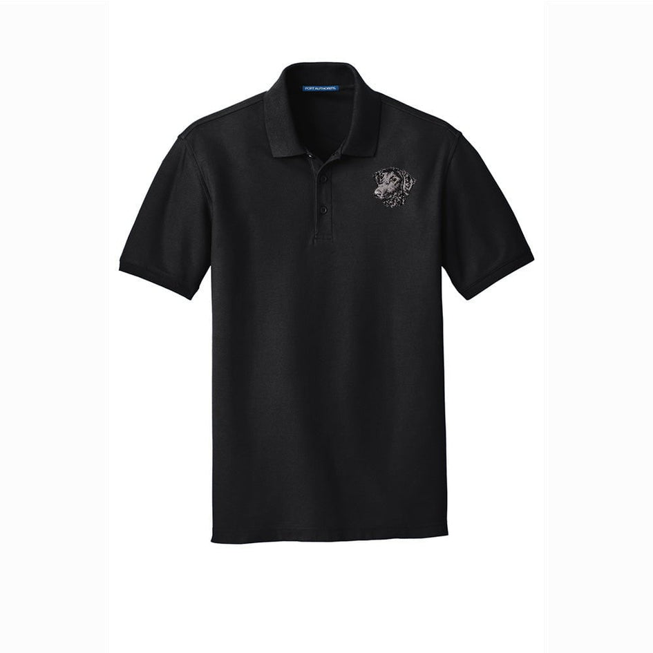 Curly-Coated Retriever Embroidered Men's Short Sleeve Polo