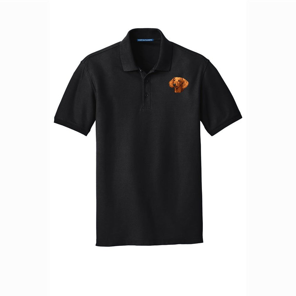 Dachshund, Smooth, Embroidered Men's Short Sleeve Polo