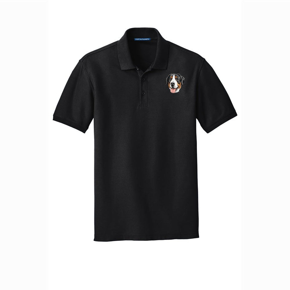 Greater Swiss Mountain Dog Embroidered Men's Short Sleeve Polo