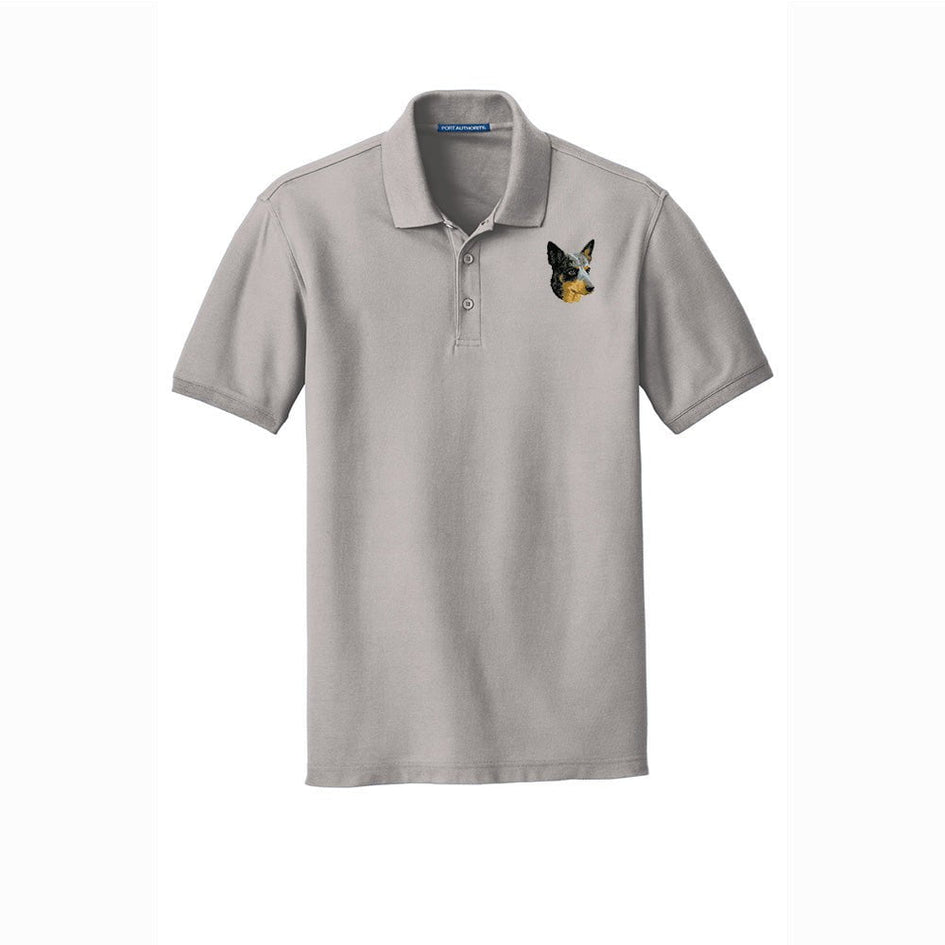 Australian Cattle Dog Embroidered Men's Short Sleeve Polo