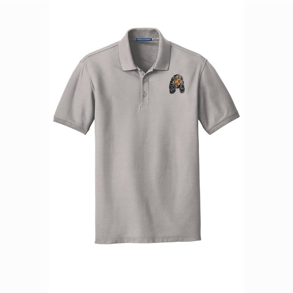 Cavalier King Charles Spaniel Embroidered Men's Short Sleeve Polo