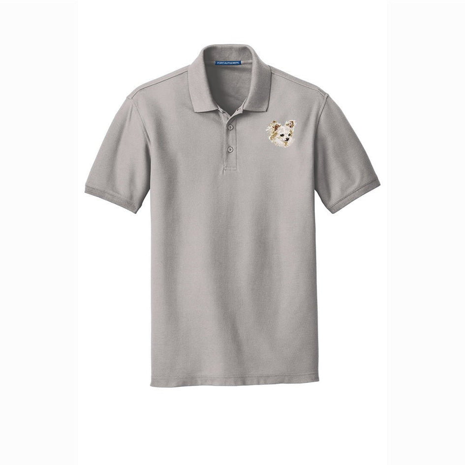 Chihuahua Embroidered Men's Short Sleeve Polo